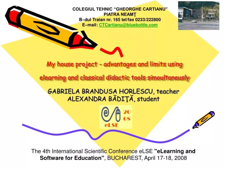 my house project advantages and limits using elearning and classical didactic tools simoultaneusly
