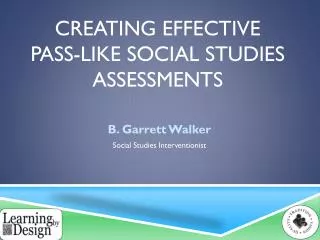 Creating Effective PASS-like Social studies Assessments