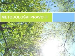 metodolo ki pravci ii