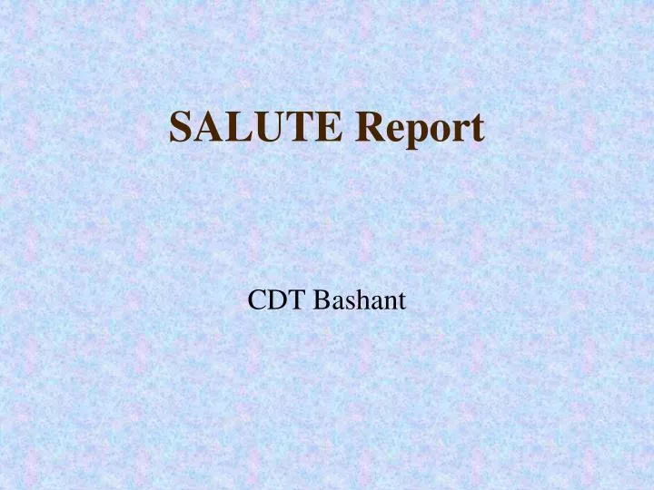 salute report