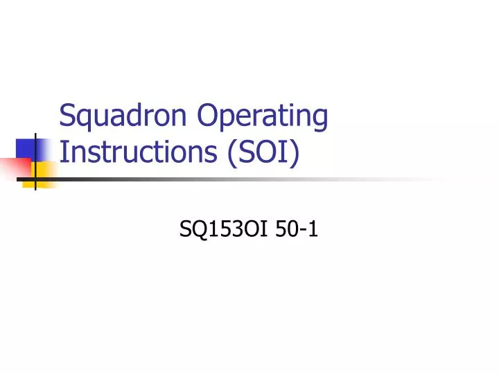 squadron operating instructions soi