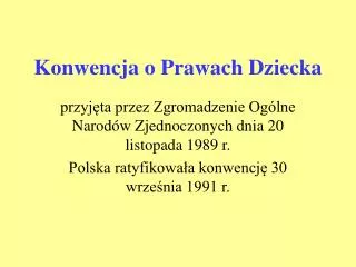 konwencja o prawach dziecka
