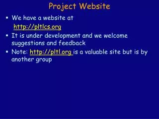 Project Website