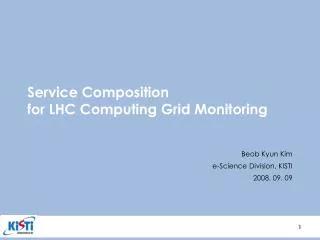 Service Composition for LHC Computing Grid Monitoring