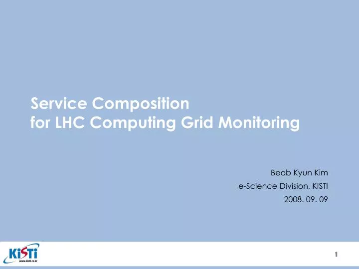 service composition for lhc computing grid monitoring