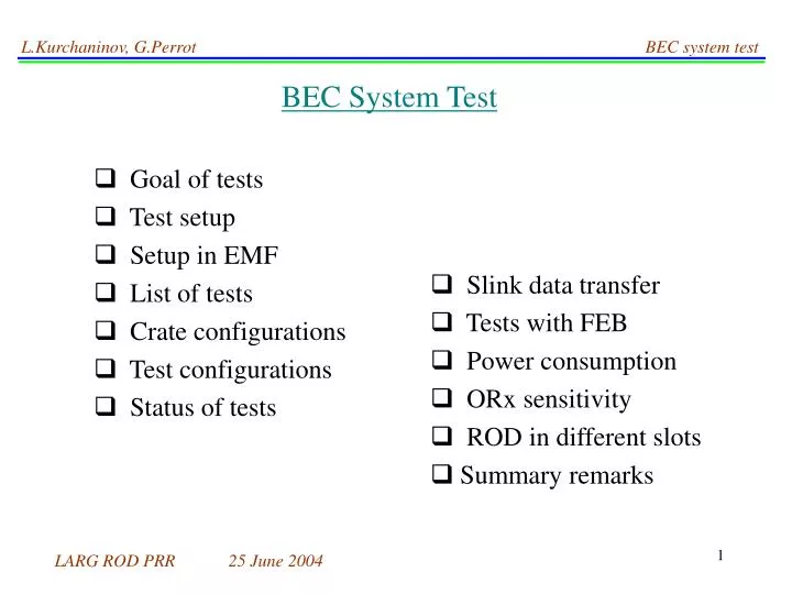 bec system test