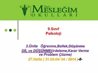 9 s n f psikoloji