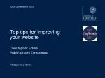 Top tips for improving your website - slide 1