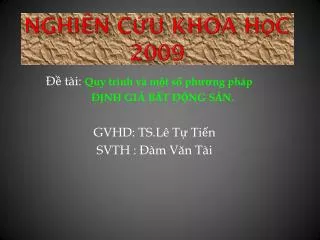 nghi n c u khoa h c 2009