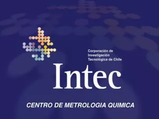 CENTRO DE METROLOGIA QUIMICA