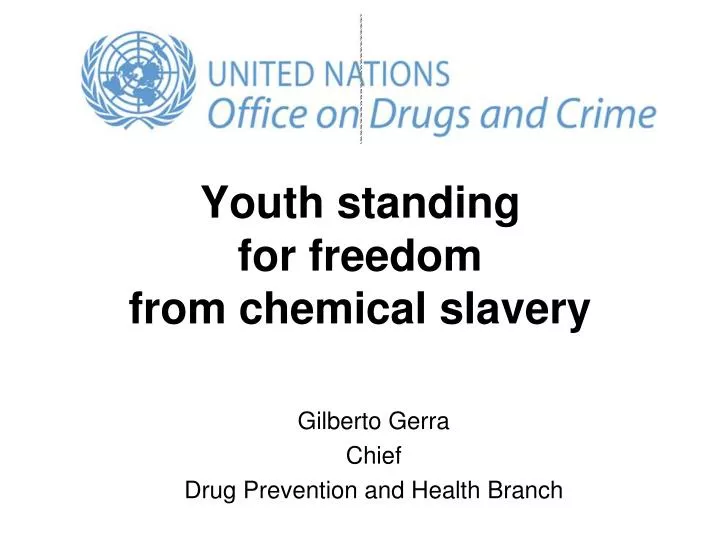 youth standing for freedom from chemical slavery