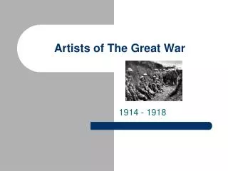 Artists of The Great War