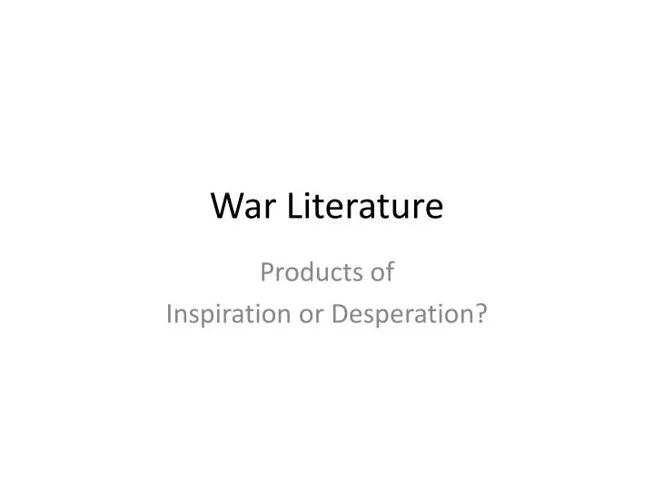 war literature