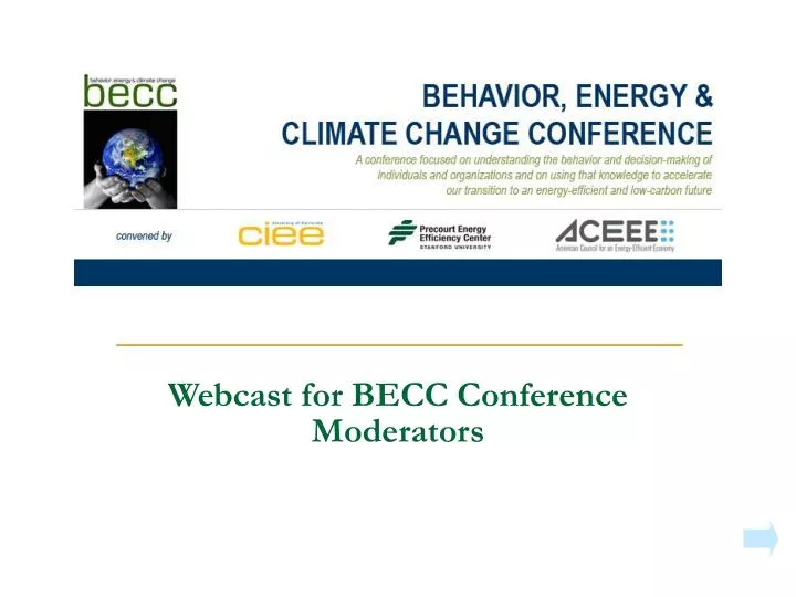 webcast for becc conference moderators
