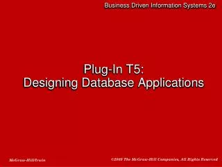 Plug-In T5: Designing Database Applications