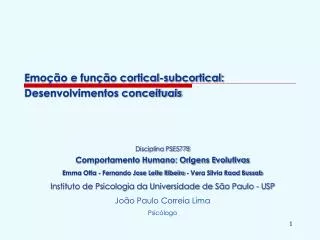 emo o e fun o cortical subcortical desenvolvimentos conceituais