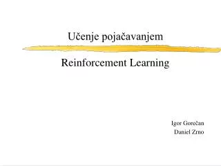 u enje poja avanjem reinforcement learning