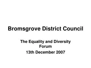 Bromsgrove District Council