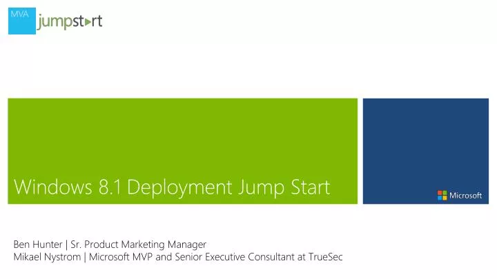 windows 8 1 deployment jump start