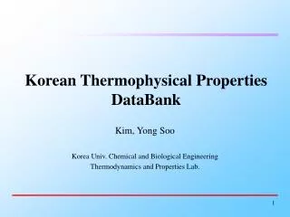 korean thermophysical properties databank