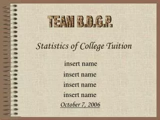 Statistics of College Tuition