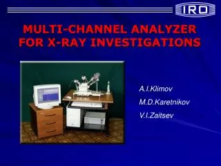 MULTI-CHANNEL ANALYZER FOR X-RAY INVESTIGATIONS