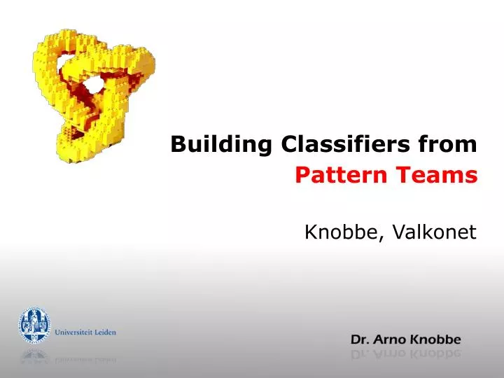 building classifiers from pattern teams