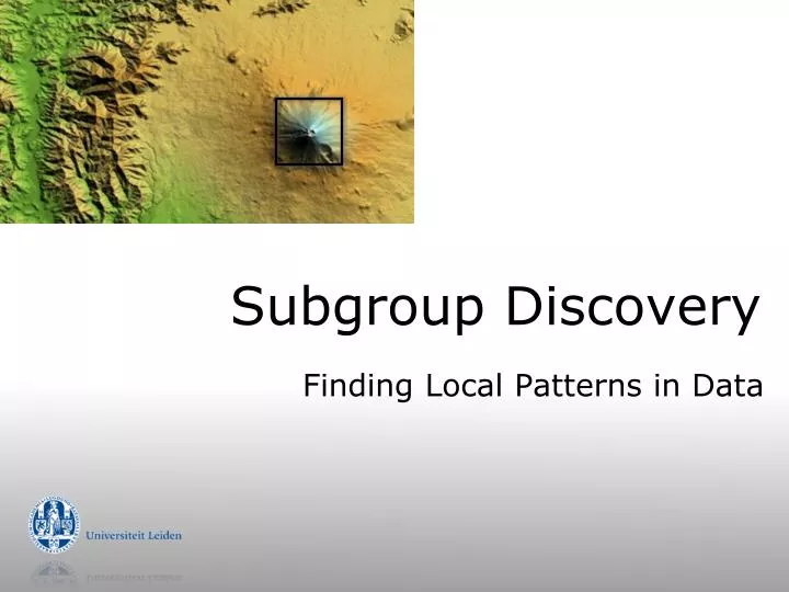 subgroup discovery