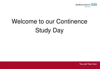 Welcome to our Continence Study Day