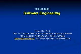 COSC 4406 Software Engineering
