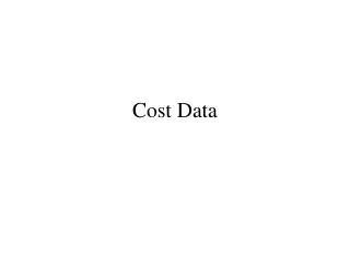 Cost Data