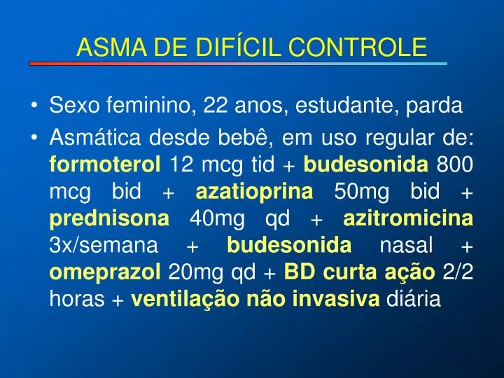 asma de dif cil controle