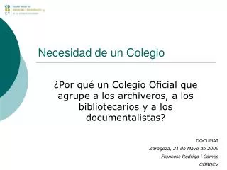 necesidad de un colegio