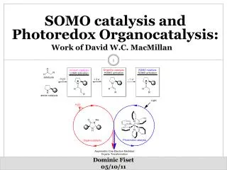SOMO catalysis and