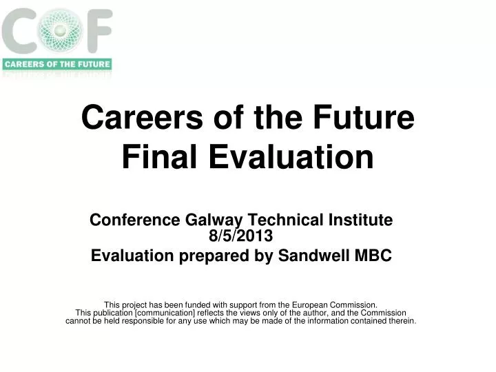 careers of the future final evaluation