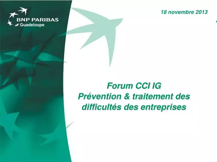 forum cci ig pr vention traitement des difficult s des entreprises