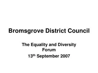 Bromsgrove District Council