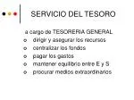 SERVICIO DEL TESORO - slide 1