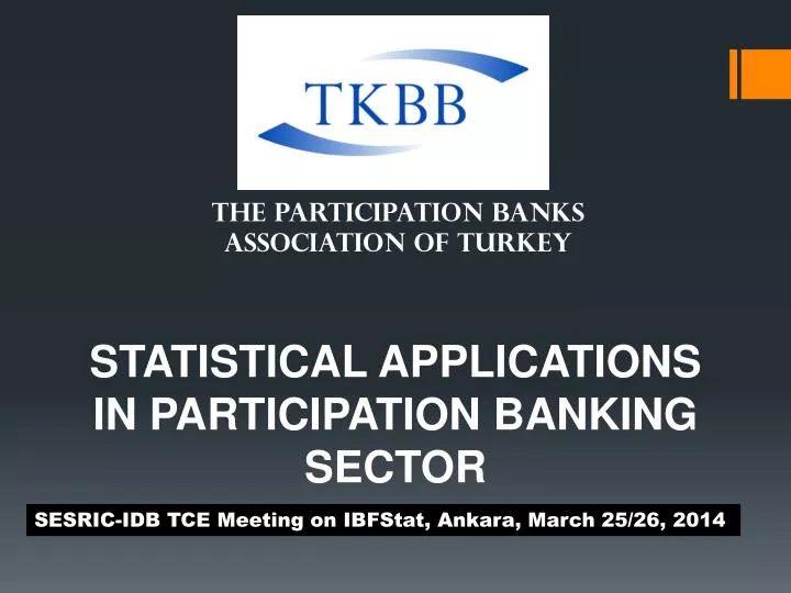 statistical applications in participation banking sector