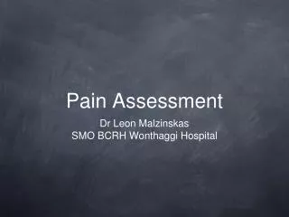 Pain Assessment