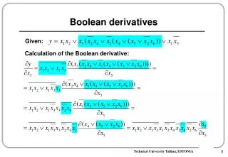 Boolean derivatives