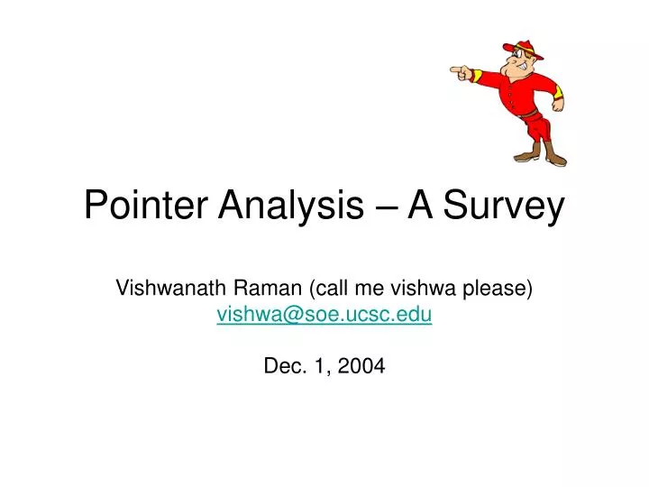 pointer analysis a survey