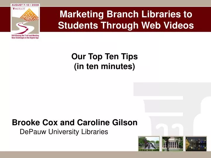 marketing branch libraries to students through web videos
