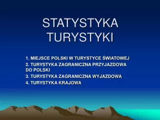 statystyka turystyki