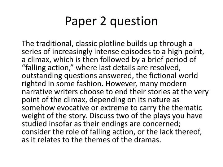 paper 2 question