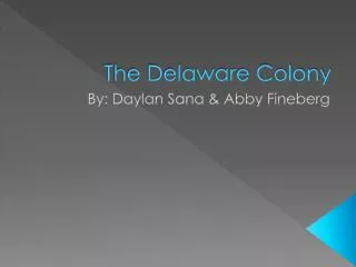 The Delaware Colony