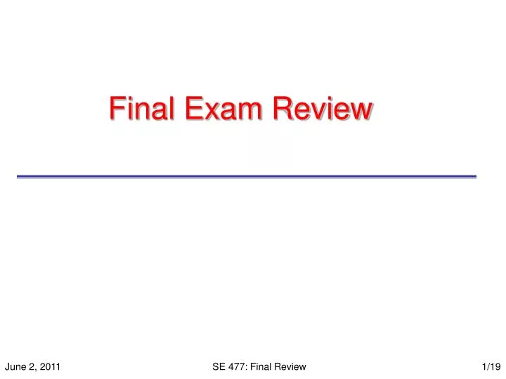 final exam review