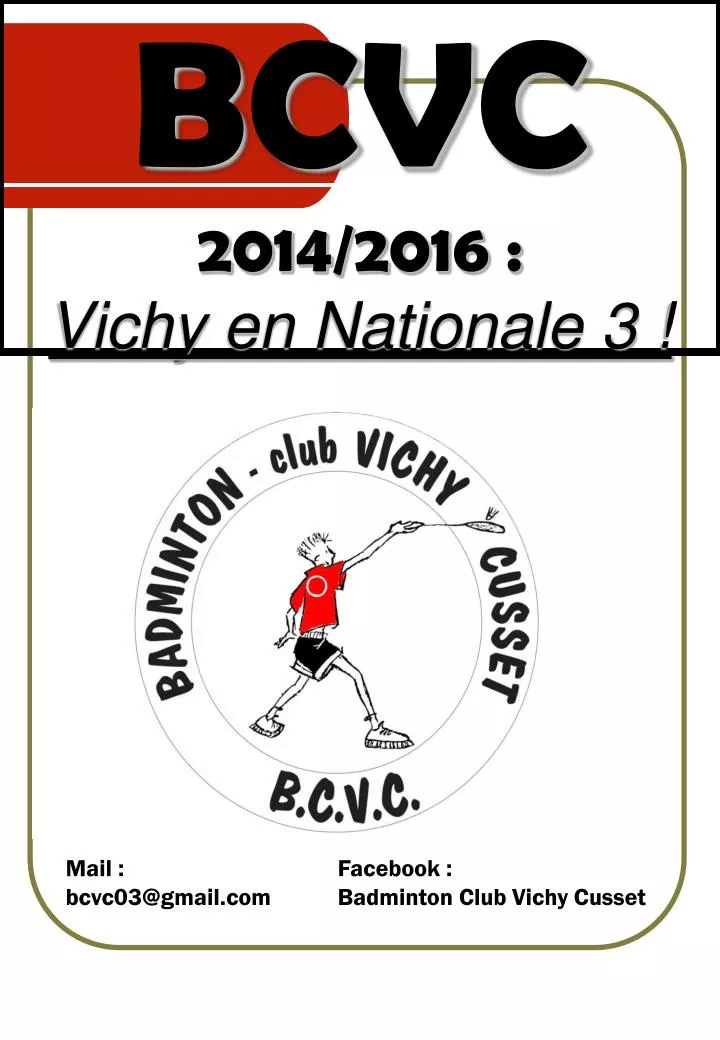 bcvc 2014 2016 vichy en nationale 3