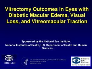 vitrectomy outcomes in eyes with diabetic macular edema visual loss and vitreomacular traction