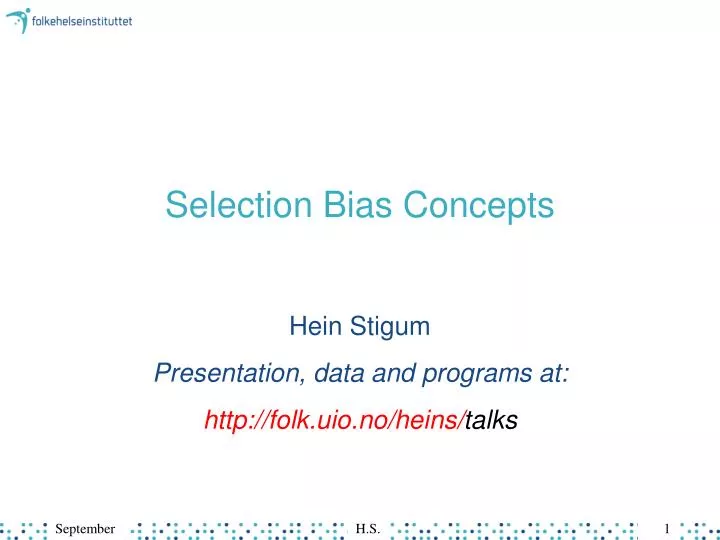 selection bias concepts